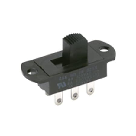 C&K Components Slide Switch, 4 Positions, Dpst, Latched, 1A, 125Vdc, 6 Pcb Hole Cnt, Solder Terminal, Through S201031MS02Q